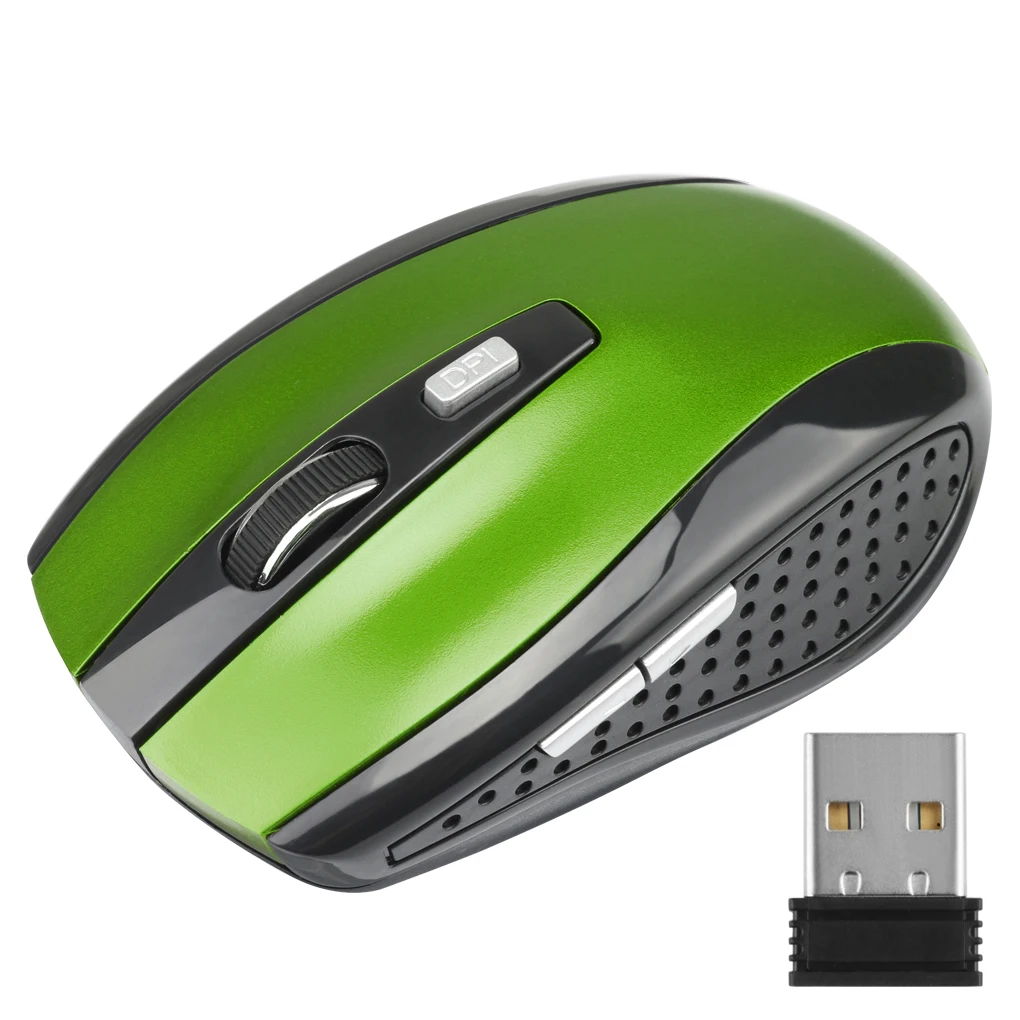 2.4 GHz Wireless Mouse Ajustável DPI 6 Botões do Mouse Optical Gaming Mouse Gamer Mouses sem Fio com Receptor USB para PC Computador Imagem 5