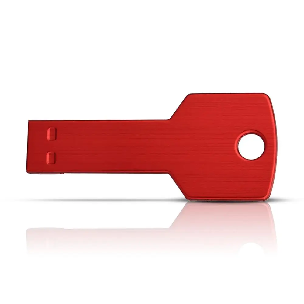 J-boxe Unidade Flash USB Memory Stick 8GB 16GB 32GB 64GB USB 2.0 Pendrives Chave de Metal Flash Stick para PC, Mac Portátil Pen Drive Vermelho Imagem 3