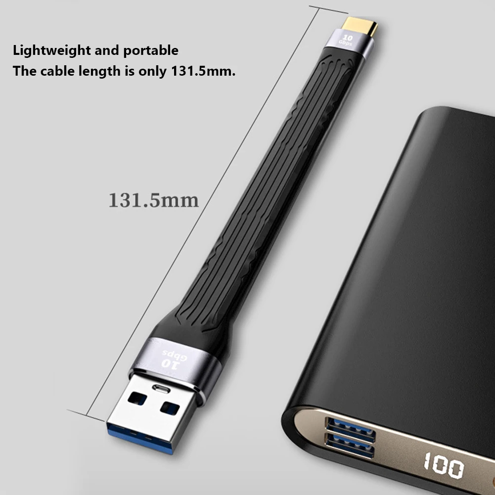 USB Macho/Fêmea Tipo C USB3.1 Cabo Curto Flexível, Rápido Carregamento do Cabo de Telefone Android Carregador de Dados de 10 gbps, Suporte de Fio de PD QC4 Imagem 4