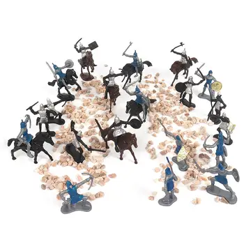 20 Peças Medievais de Cavaleiros Guerreiros Soldados Modelo de Brinquedo Brinquedos para Meninos