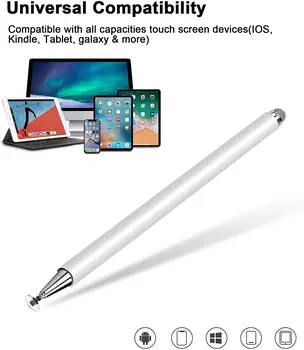 Caneta Stylus Para Iphone, Android Tablet Caneta Lápis de Desenho 2em1 Tela Capacitiva Touch Pen Telemóvel Smart Pen Acessório