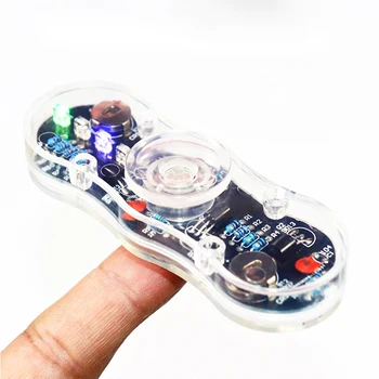 eletrônica diy kit de Dedo, Giroscópio de Luz Fidget Dedo Brinquedo Mão Giratório Durável Dedo Giroscópio para Adultos e Crianças