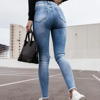 Fim Caqui Casual, de Jeans, Calças de Mulheres Y2K Verão Cintura Alta Calças compridas Sólido de Moda feminina de 90 Jeans Streetwear Corredores de Calças Cargo \ Fundos | Arquitetomais.com.br 11