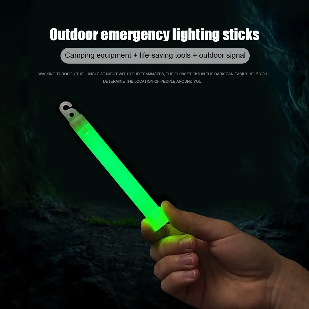 1//5Pcs Colorido Brilho Luminoso Varas com Gancho Glowsticks para o Acampamento de Acessórios de Emergência Festa de Concerto Light Stick Imagem 1