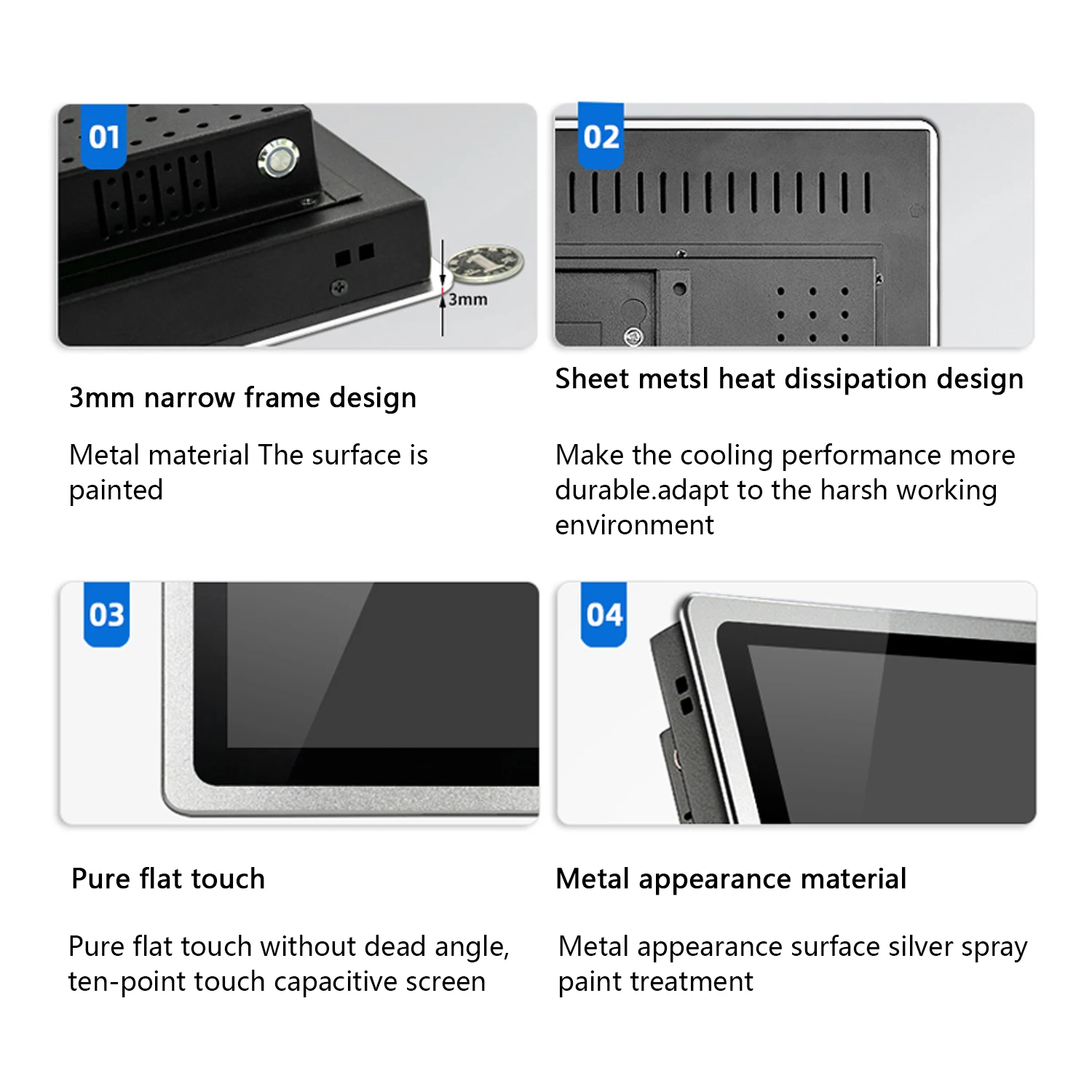 10 12 15 polegadas Celeron J1900 Industrial Incorporado Tablet PC Tudo-em-um, ganhará 10 Pro com tela de toque capacitivo COM RS232 com wi-Fi Imagem 5