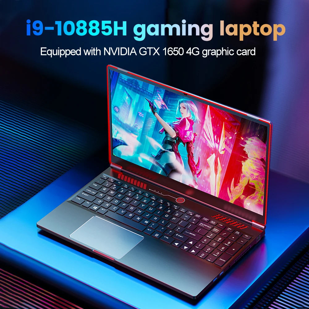 10 de Geração de Jogos para computador Portátil Intel Core i9 10880H i7 10750H GTX 1650 4G 16.1 polegadas 144Hz IPS Tela de Notebook Gamer Windows11 Computador Imagem 1