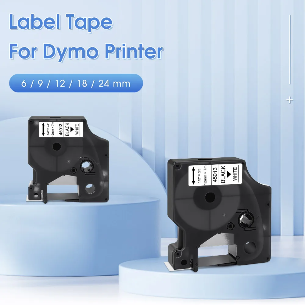 10 EMB 9mm Rótulo 40913 para Dymo D1 Fitas 40913 Preto no Branco Rótulo Adesivo Compatível para Dymo LabelManage 160 280 Label Maker Imagem 1