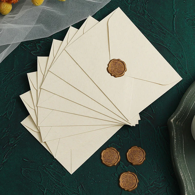 10pcs/lot Retro Branco Ocidental Envelopes para a Festa de Casamento Convite de Cartões de Presente de Envelopes Personalizados Imagem 3