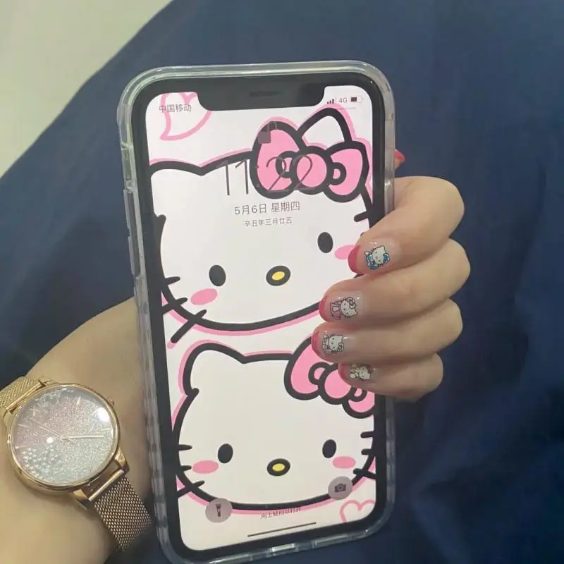 10Pcs/Set Kawaii Kirby Diy Nail Art e Acessórios Sanrioed Kitty Cinnamoroll Melodia Jóias Linabell Bonito Manicure Resina Adesivos Imagem 5