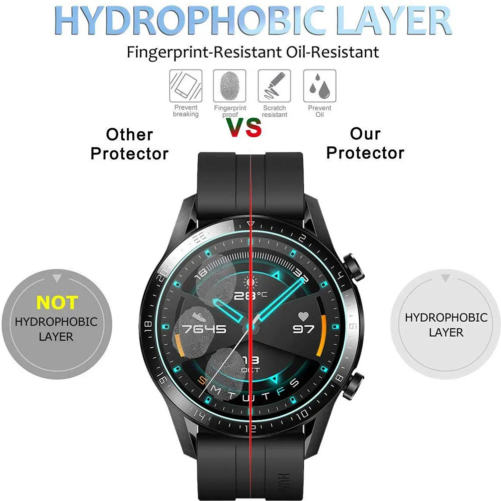 12PCS Para Huawei Assistir GT 3 Protetor de Tela Curvo Completo de Hidrogel Suave Filme Smart Watch GT3 42mm 46mm Películas de Protecção Não de Vidro Imagem 2