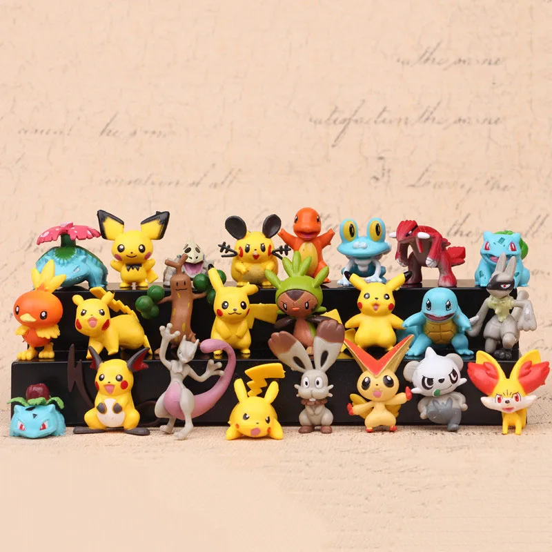 144 Peças de estilos Diferentes Modelos de Venda Quentes do Anime Pokemon Pikachu Elf Bola Figura de Ação Brinquedos Aniversário ChristmasGifts PVC Imagem 4