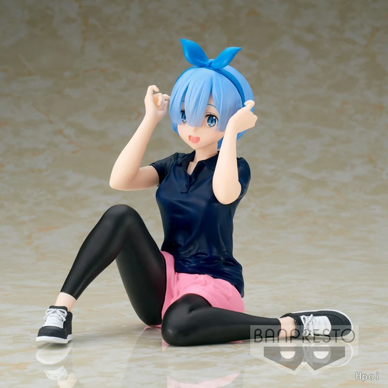 14CM de Anime Figura Sportswear Rem o Desgaste Ocasional Ram Tempo de Lazer RE: Zero-Começando a sua Vida no Outro Mundo o Modelo de Brinquedo Figura de Ação Imagem 2