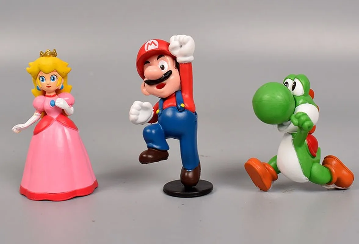 18pcs/set Super Mario Bros Figuras de Ação do Anime Modelo Boneca Luigi, Yoshi, Bowser PVC Coleção de Enfeites de Brinquedos para as Crianças Terno Presentes Imagem 4