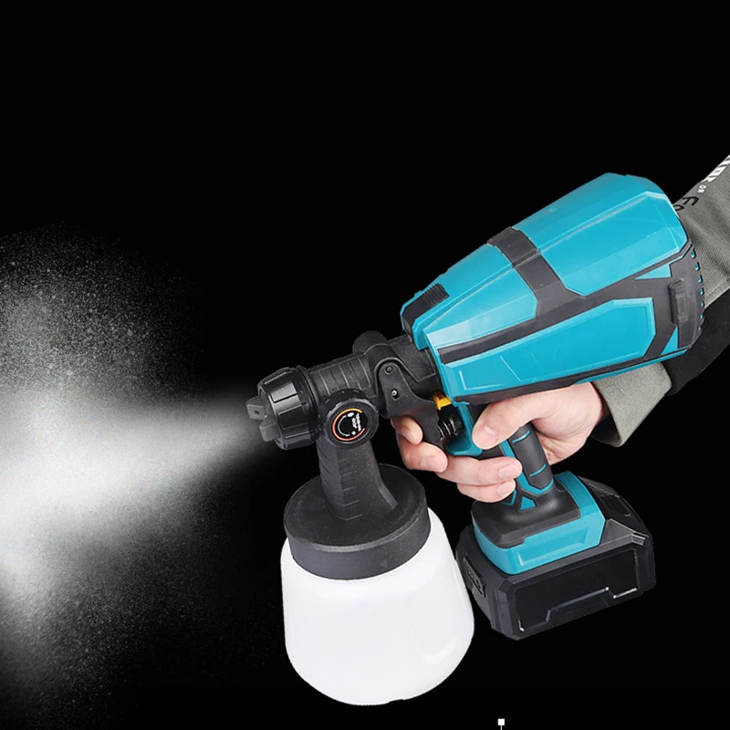 18V de Lítio Elétrica da Arma de Pulverizador Elétrico Recarregável de Parede Arma de Pulverizador sem Fio Pintura Látex Pintura de Pulverizador Portátil Tinta Spray Imagem 2