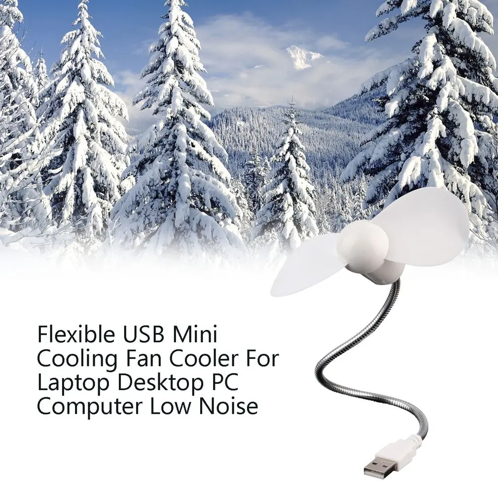 1pc Flexível USB Mini Ventilador de Resfriamento do Cooler para Portátil da área de Trabalho do Computador do PC Portátil Ventilador de Baixo Ruído e Baixo Consumo de Energia Imagem 1