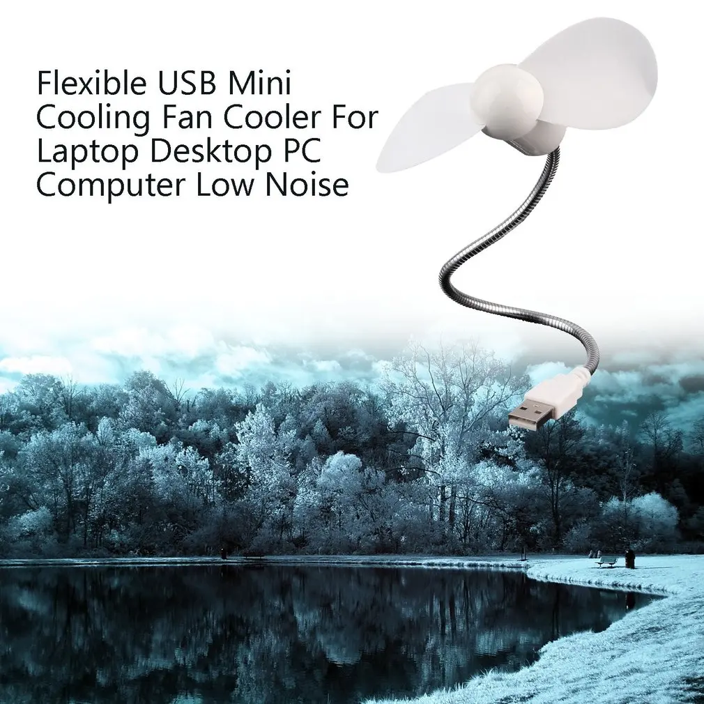 1pc Flexível USB Mini Ventilador de Resfriamento do Cooler para Portátil da área de Trabalho do Computador do PC Portátil Ventilador de Baixo Ruído e Baixo Consumo de Energia Imagem 3