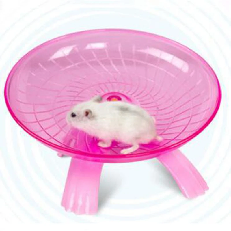 1pcs Hamster de Estimação Disco Voador Exercício Esquilo Roda de Hamster Mouse Execução de Ratos Brinquedos Pequenos Animais Hamster Acessórios Imagem 4
