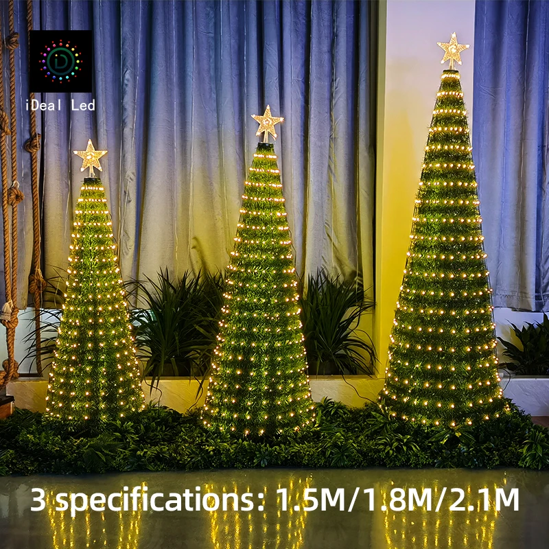 2.1 M App de Controle de Natal de LED Luz da Árvore de DIY RGB Bluetooth Luz Mágica Seqüência de Animação de Controlo de Voz e de Tuya Decoração de Natal Imagem 2