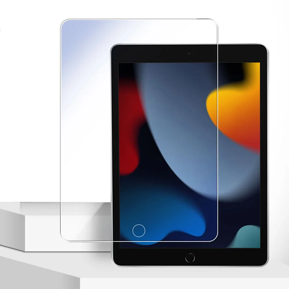 (2 Pacotes) de Vidro Temperado Para Apple iPad 9 10.2 2021 9ª Geração A2197 A2198 A2200 Anti-risco Tablet Protetor de Tela do Filme Imagem 1