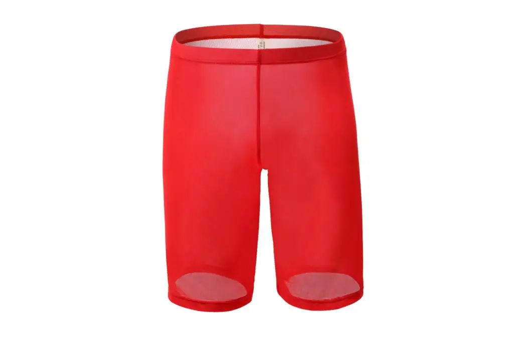 2020 Homens Sólido Sexy Malha Sono Fundos de Pijama Homens de Perna Longa Cuecas Calcinha Transparente Shorts Bolsa de Boxer shorts Imagem 2