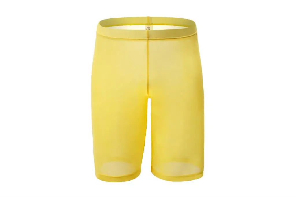 2020 Homens Sólido Sexy Malha Sono Fundos de Pijama Homens de Perna Longa Cuecas Calcinha Transparente Shorts Bolsa de Boxer shorts Imagem 3