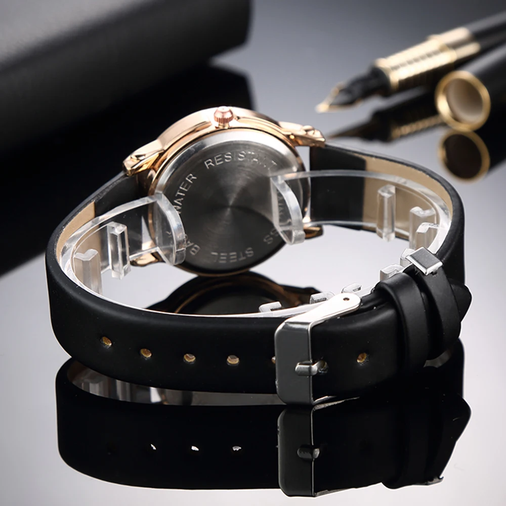 2020 Nova Moda Das Mulheres Relógio De Luxo Da Marca Diamond Britânico Relógios Casuais Senhoras Vestido De Couro Pulseira De Relógio Reloj Mujer Montre Uhr Imagem 4