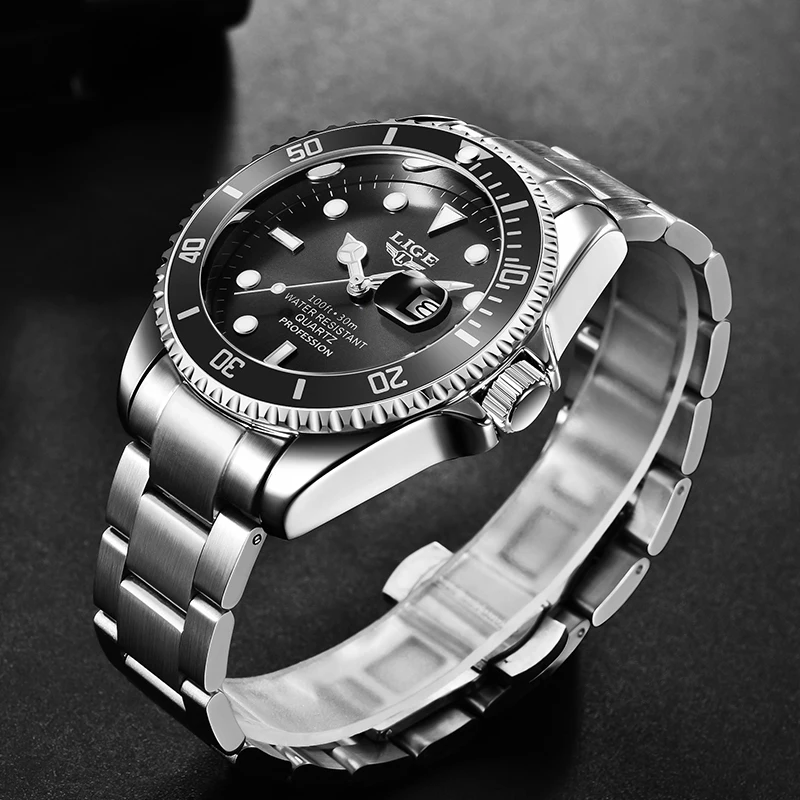 2022 LIGE de melhor Marca de Luxo Sport Relógios Mens Quartzo relógio de Pulso Relógio de forma Homens 30ATM Impermeável Data de Relógio Relógio Masculino Imagem 1