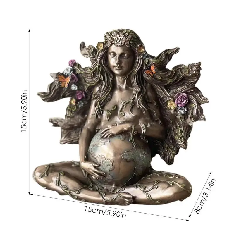 2022 Nova Mãe Terra Enfeite De Gaia, Deusa Da Decoração De Resina Estátua Estatueta Para Casa, Escritório Decoração De Mesa Imagem 4