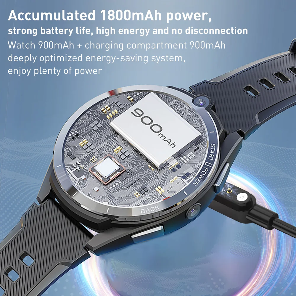 2022 Smart Watch Homens LEM16 6G de RAM de 128 gb ROM GPS Wifi Dual Câmeras de 900Mah Bateria Grande Smartwatch 11 Android frete Grátis Imagem 5