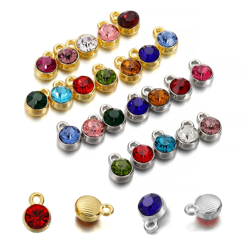20Pcs/Monte Birthstone Encantos de Cristal Colorido para DIY Colar Pulseira Brinco Pingente de Chaveiro Jeweley Fazer Acessórios Imagem 2