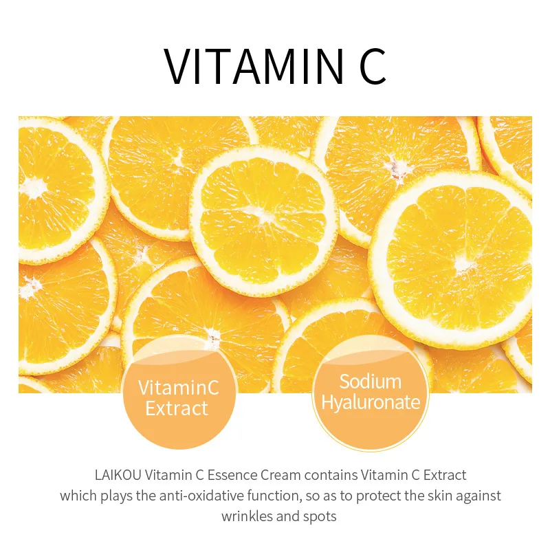 25g de Vitamina C Hidratante Creme facial Anti Rugas e Envelhecimento Ácido Hialurônico Creme de Clareamento de Cuidados da Pele, Poros do Psiquiatra Loção Facial Imagem 4