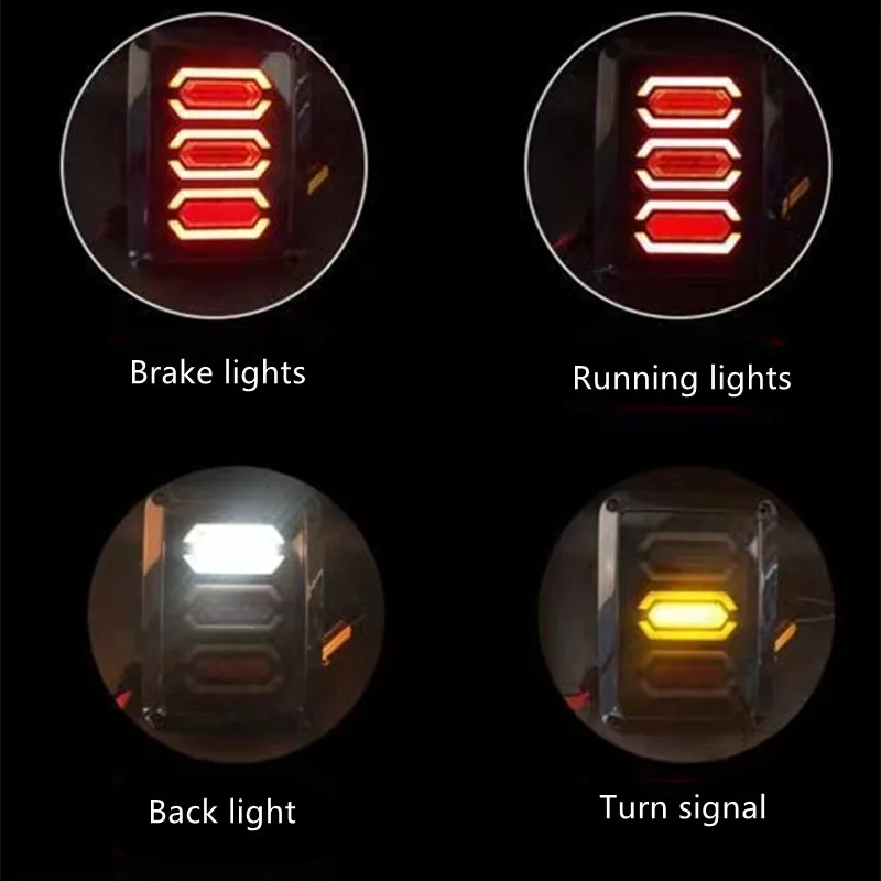 2X Fumado LED lanterna traseira Traseira pára-choque Traseiro Luz de Estacionamento de Volta até Reverso de Frenagem assistida Luz da Cauda Para Jeep Wrangler JK JKU 07-18 Imagem 5
