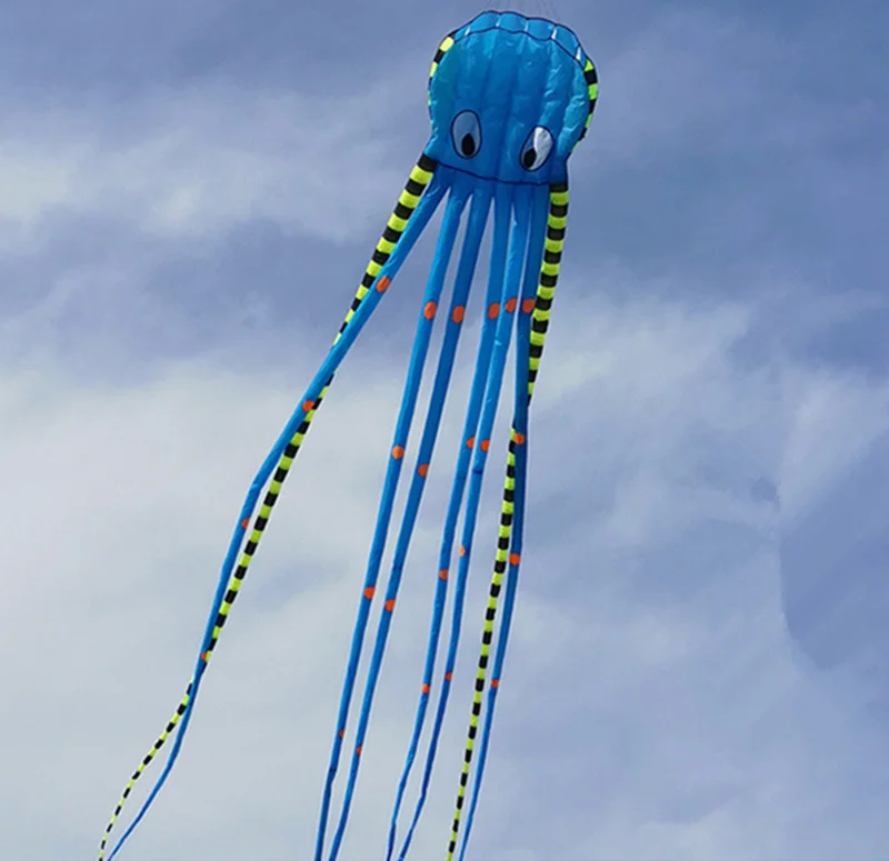 3D 8m Listrado Polvo Kite Grande Animal de Software Inflável Kite Adultos Kite Esportes ao ar livre Voando Ferramenta Anti-rasgo Brinquedos Imagem 3