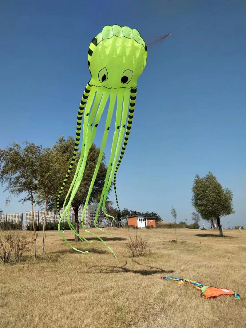 3D 8m Listrado Polvo Kite Grande Animal de Software Inflável Kite Adultos Kite Esportes ao ar livre Voando Ferramenta Anti-rasgo Brinquedos Imagem 5