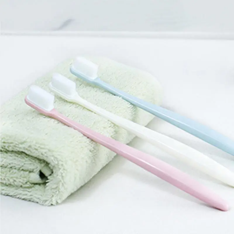 3Pcs/Set Escova de dentes Macia Higiene Oral Nano Escova de dentes Remover o Dente Manchas Portátil Par de dentes Escova de Dente para Limpeza de Cuidados Imagem 2