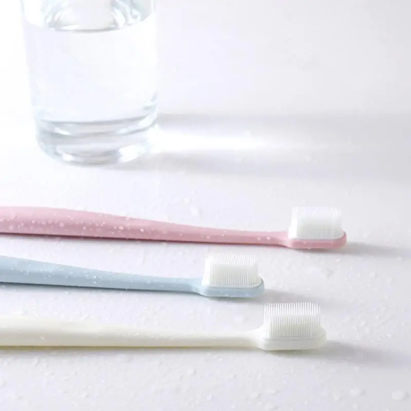3Pcs/Set Escova de dentes Macia Higiene Oral Nano Escova de dentes Remover o Dente Manchas Portátil Par de dentes Escova de Dente para Limpeza de Cuidados Imagem 3