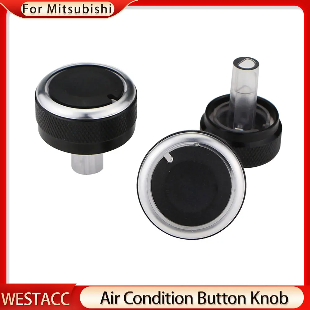 3Pcs/set Liga de Alumínio de Carro de Ar Condicionado AC Botão Interruptor do Aquecedor de Botão os Botões para Mitsubishi Triton 2006 - 2014 Acessórios Imagem 4