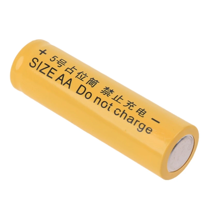 4Pcs Nenhum Poder AA 14500 LR6 Fictício Falso Bateria de Configuração do Shell de Marcador de posição do Cilindro Condutor para AA Battery Eliminator Imagem 2