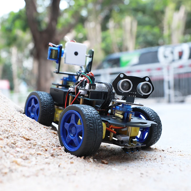 4WD Smart Carro Robô Kit Para Arduino UNO R3 DIY-TRONCO Projetos de Robótica para a Programação de Ensino +e-Manual Imagem 5