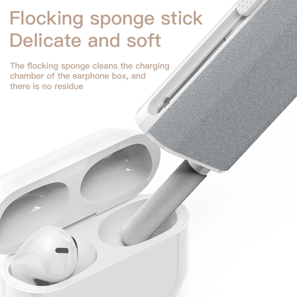 5 em 1 Fone de ouvido Limpador de Para Airpods Bluetooth Fone de ouvido Caso do Kit de Limpeza Para Redmi Airdots 2 Escova de limpeza para iPhone 13pro Tela Imagem 2
