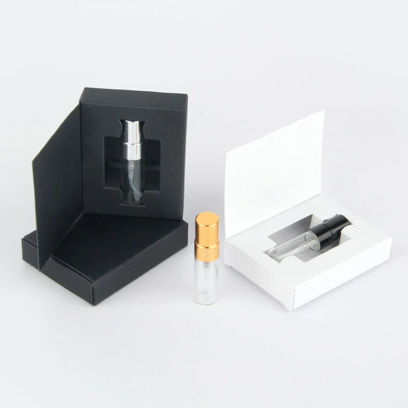 50 Peças/Lote 3ML de Frascos de Spray caixa de embalagem E Garrafa de Vidro de Perfume Com Atomizador vazio Parfum Embalagem Personalizada Imagem 3