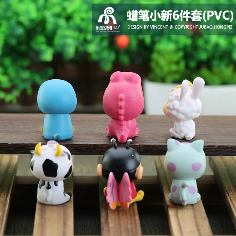 6 Pcs Japão Anime Ingredientes De Crayon Shin-Chan Cogumelo Polvo Modelo De Brinquedo Figuras De Ação A Decoração Do Carro Garoto Coleção Toy Imagem 4