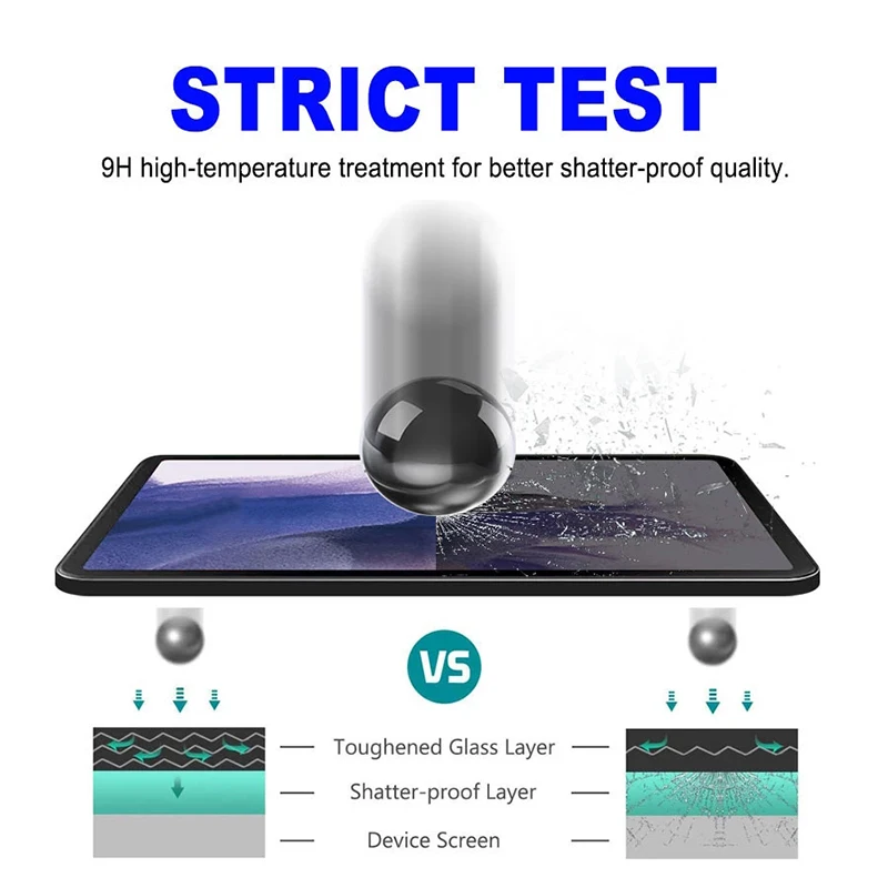 9H Vidro Temperado Para Samsung Tab S7 FE /Lite 2021 12.4 polegadas Tablet Protetor de Tela Flim Para Samsung SM-T730 SM-T736B T735 T736 Imagem 2