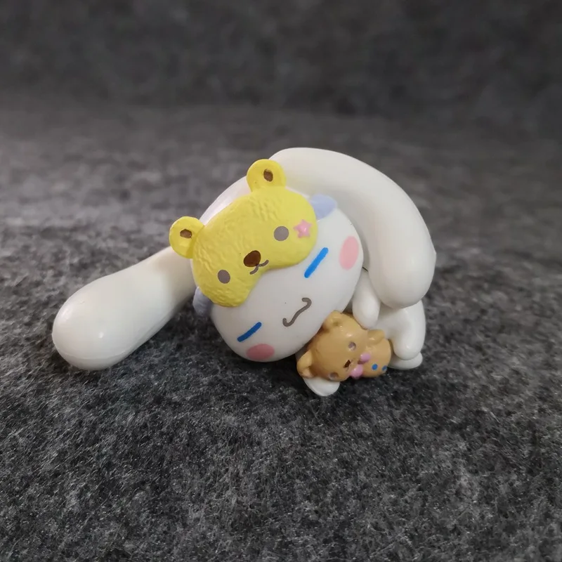 Anime Figura Cinnamoroll Pachacco Dormir Cachorro Moldar a Minha Melodia de Telefone Caso Bolo de DIY Material Decorativo Kawaii Doll Brinquedos Kuromi Imagem 5