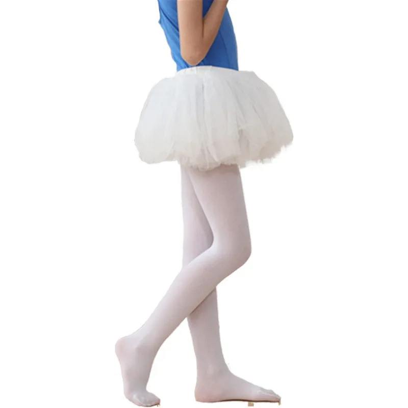 As meninas do Ballet Dança da meia-Calça Crianças de Uma Seção Fina de Moda da meia-Calça de Veludo Bebê Preto Sólido Branco Meias Para 0-9Y Crianças Imagem 5