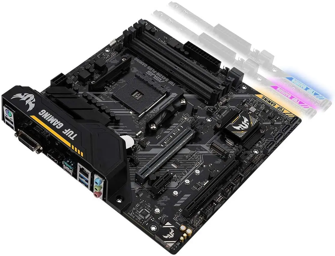 ASUS TUF B450M Mais Jogos de placa-Mãe AMD AM4 Soquete Ryzen 3 2 Memória DDR4 DVI-D M. 2 mATX Aura de Sincronização RGB placa-mãe Imagem 4