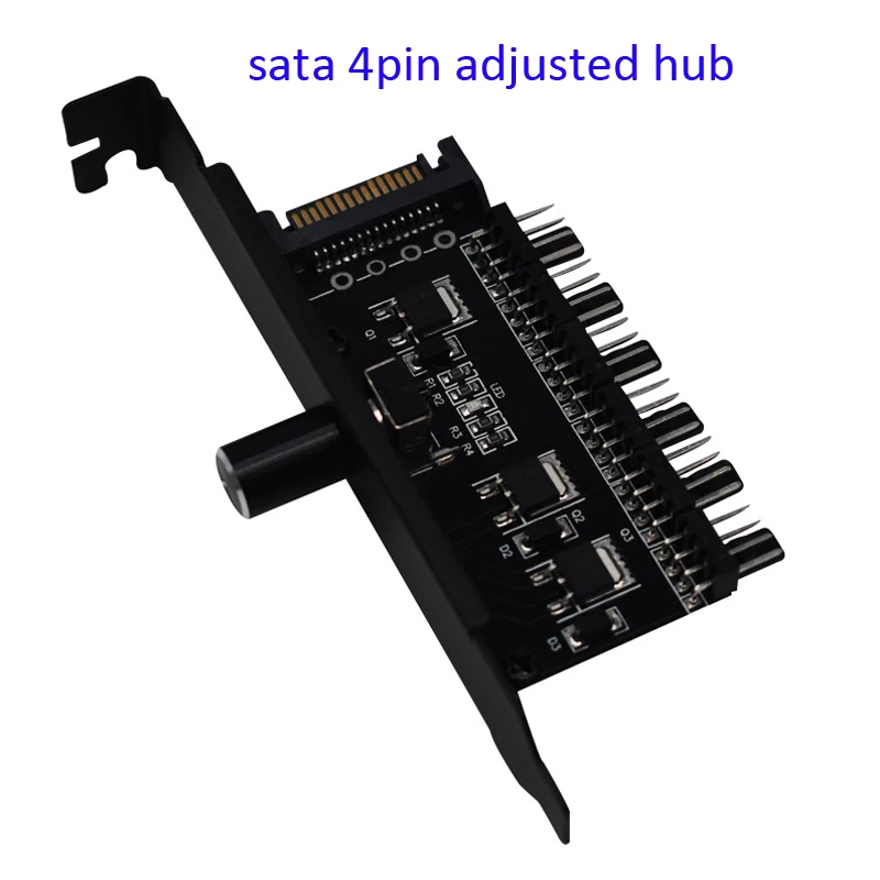aura rgb 5v 3 hub para 10fans ou com 4pin pwm hub de 1 a 10 ou 4pin pwm hub ajustado pela mão de 1 a 6 Imagem 3