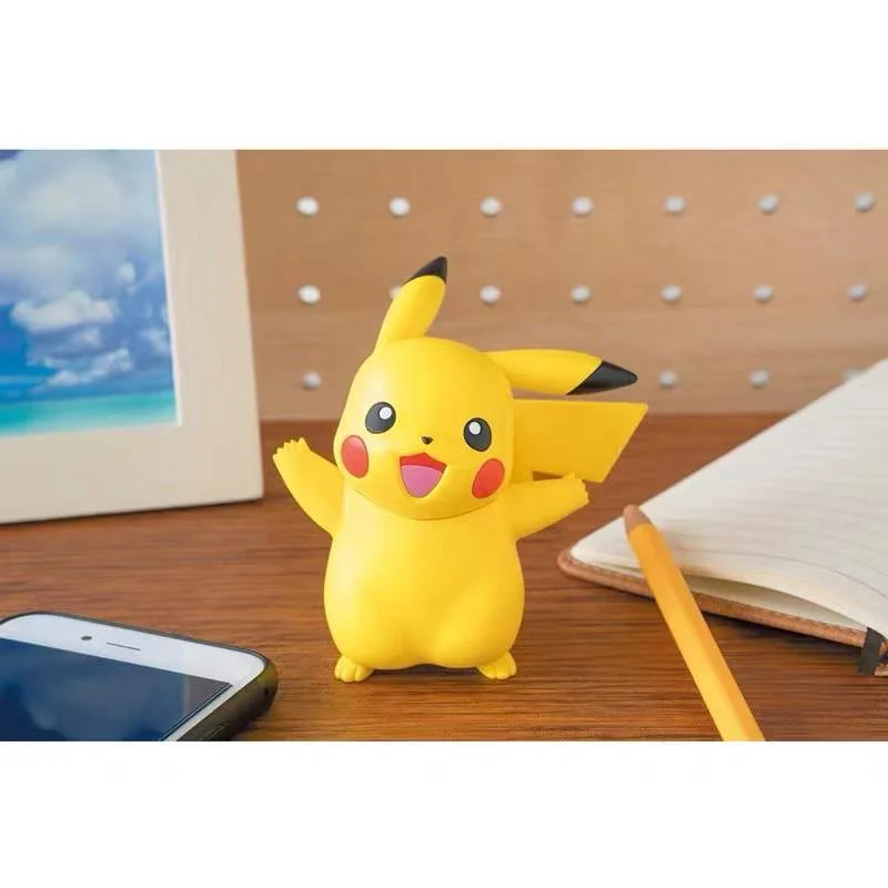 Bandai Genuíno Anime POKEMON Figura Pikachu Figura de Ação Kawaii Brinquedos para Meninas crianças, Crianças de Presentes de Aniversário Colecionáveis Modelo Imagem 1