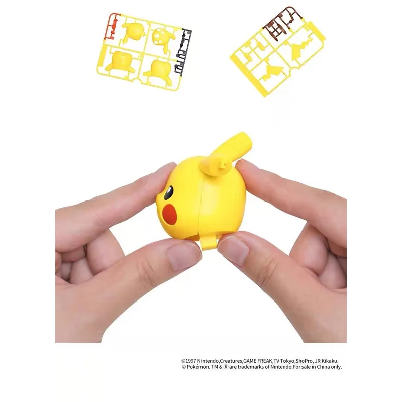 Bandai Genuíno Anime POKEMON Figura Pikachu Figura de Ação Kawaii Brinquedos para Meninas crianças, Crianças de Presentes de Aniversário Colecionáveis Modelo Imagem 2