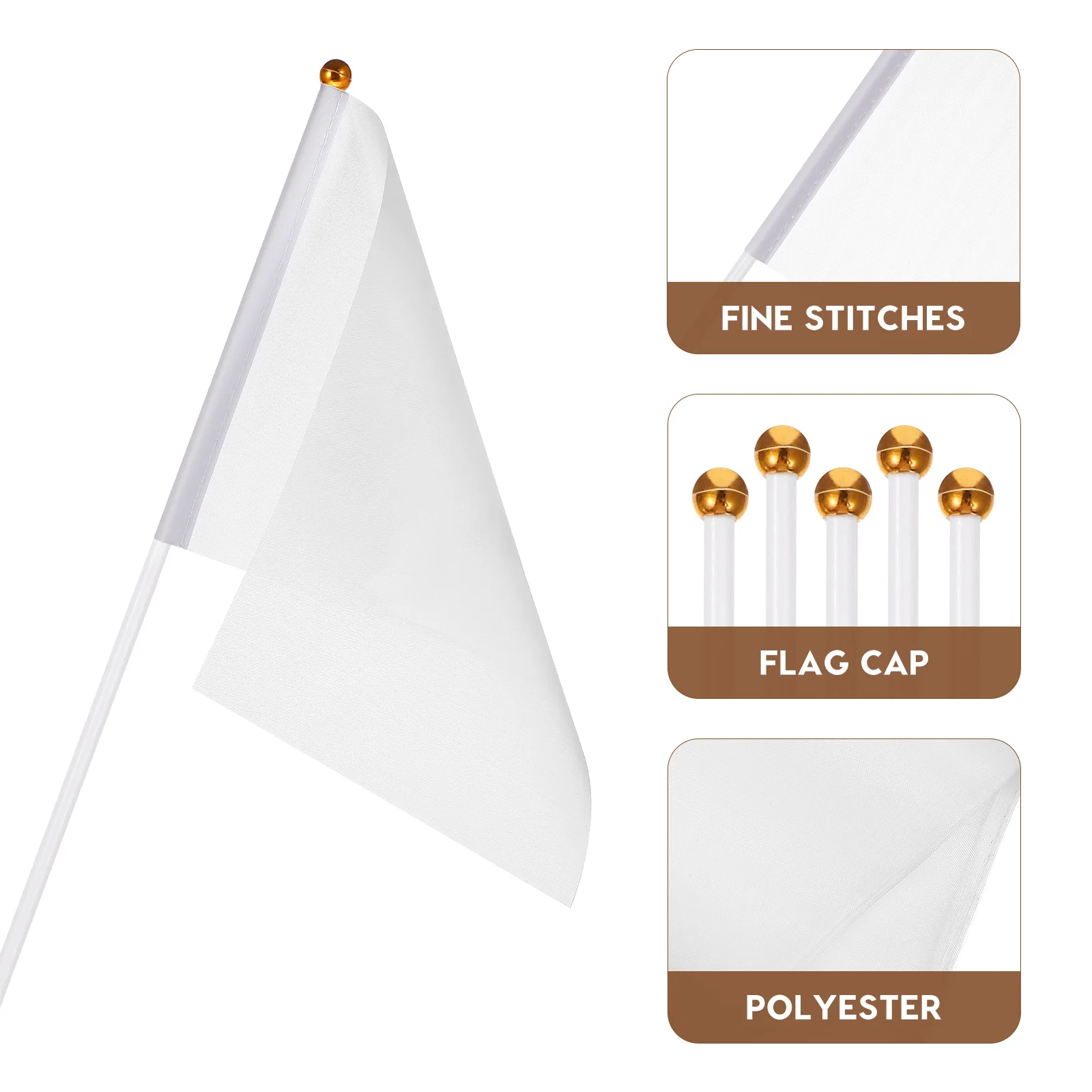 Bandeiras Bandeira Branca Em Branco Marcação Mão Mini Stickheld Varas Diy Quintal Sublimationdecorate Pequena Paisagem Simples Decoração Banner Imagem 1